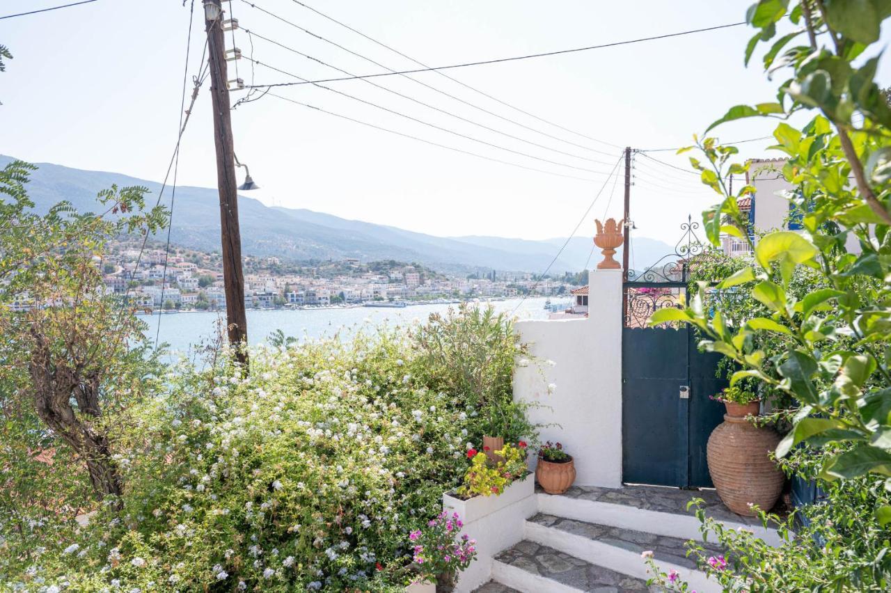 Traditional House Under The Clock Tower With Sweet View Poros Town Exterior photo